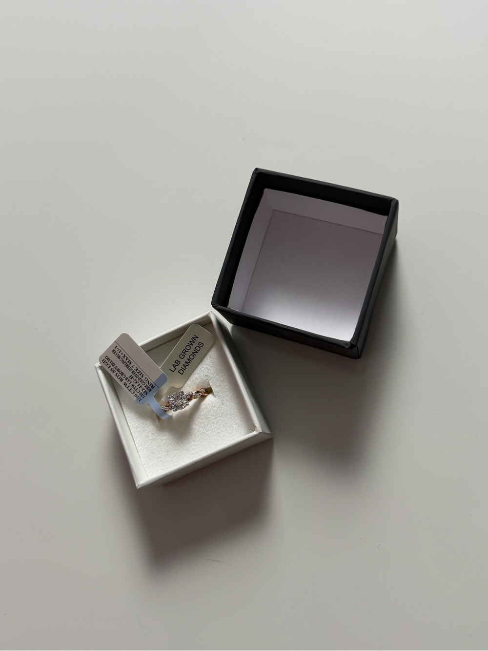 Womens 1/10 CT. T.W. Lab Grown White Diamond Sterling Silver Promise Ring Size 7